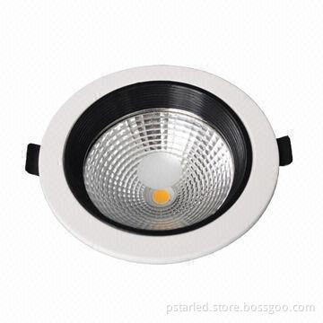 12W COB downlight with 110lm/W, recessed, CE/FCC approved, RoHS Directive-compliant